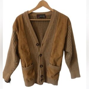 Vintage Wool Blend Grandpa Cardigan Sweater Small